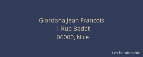 Giordana Jean Francois