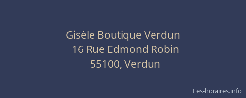 Gisèle Boutique Verdun