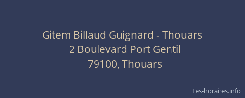 Gitem Billaud Guignard - Thouars