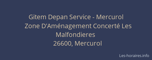 Gitem Depan Service - Mercurol