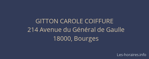 GITTON CAROLE COIFFURE