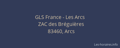 GLS France - Les Arcs