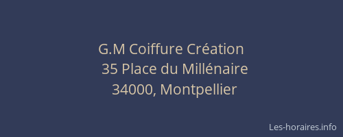 G.M Coiffure Création