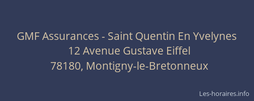 GMF Assurances - Saint Quentin En Yvelynes