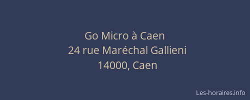 Go Micro à Caen