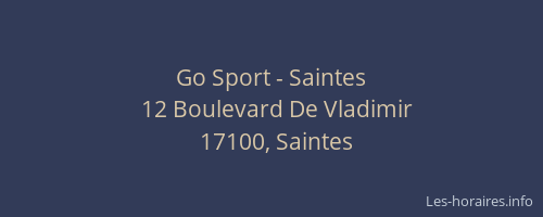 Go Sport - Saintes