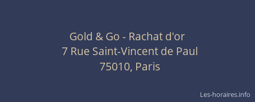 Gold & Go - Rachat d'or