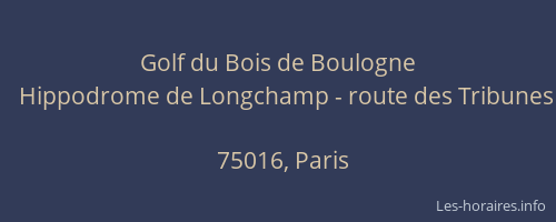 Golf du Bois de Boulogne