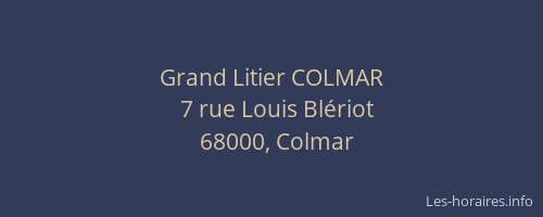 Grand Litier COLMAR