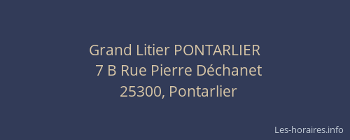 Grand Litier PONTARLIER