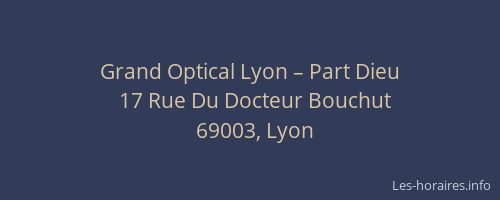 Grand Optical Lyon – Part Dieu