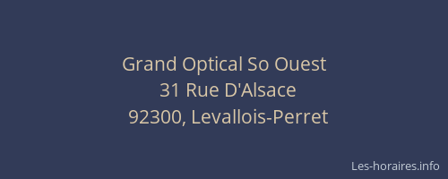 Grand Optical So Ouest