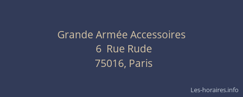 Grande Armée Accessoires