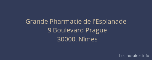 Grande Pharmacie de l'Esplanade