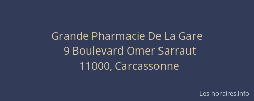 Grande Pharmacie De La Gare