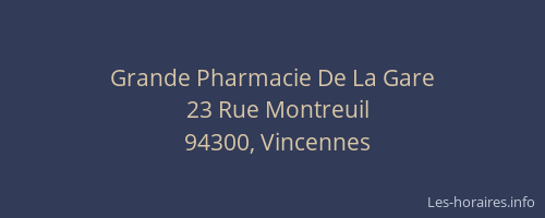Grande Pharmacie De La Gare