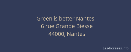 Green is better Nantes