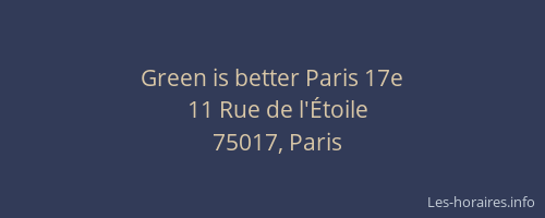 Green is better Paris 17e