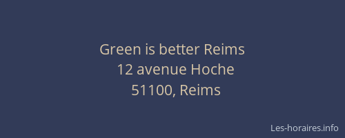 Green is better Reims