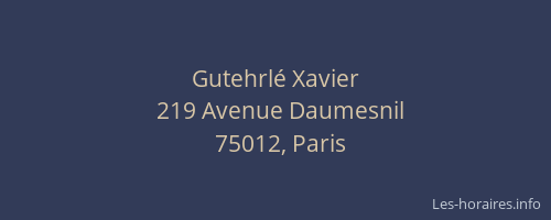 Gutehrlé Xavier