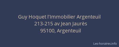 Guy Hoquet l'Immobilier Argenteuil