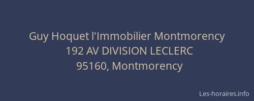 Guy Hoquet l'Immobilier Montmorency