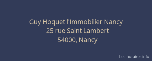 Guy Hoquet l'Immobilier Nancy