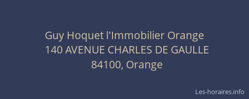 Guy Hoquet l'Immobilier Orange