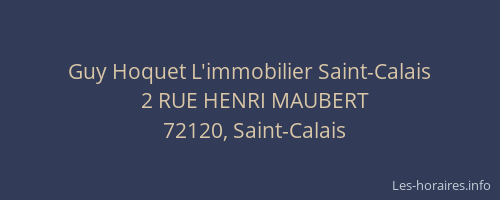 Guy Hoquet L'immobilier Saint-Calais