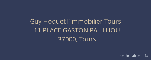 Guy Hoquet l'Immobilier Tours