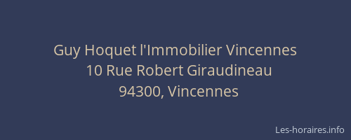 Guy Hoquet l'Immobilier Vincennes