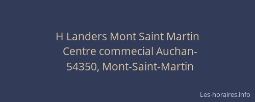H Landers Mont Saint Martin