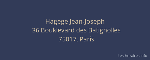 Hagege Jean-Joseph