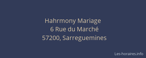 Hahrmony Mariage