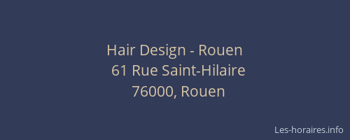 Hair Design - Rouen
