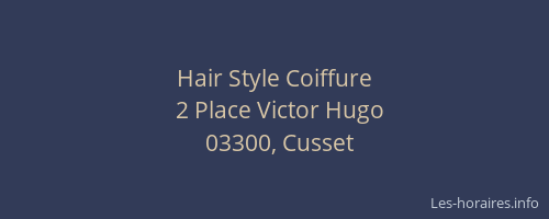 Hair Style Coiffure