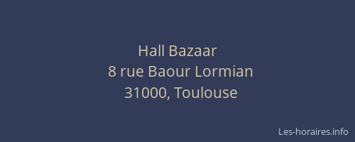 Hall Bazaar