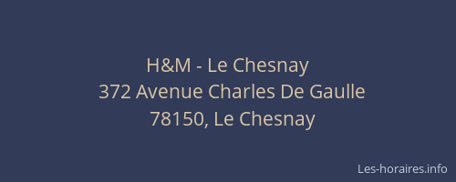 H&M - Le Chesnay