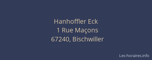 Hanhoffler Eck