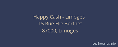 Happy Cash - Limoges