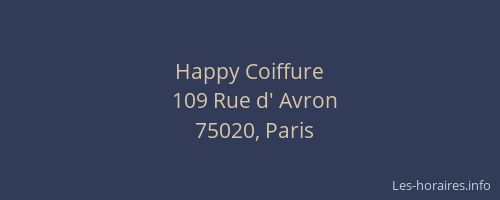 Happy Coiffure