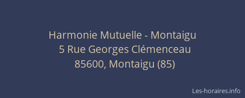 Harmonie Mutuelle - Montaigu