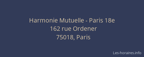 Harmonie Mutuelle - Paris 18e