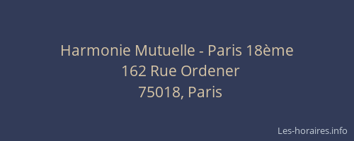 Harmonie Mutuelle - Paris 18ème