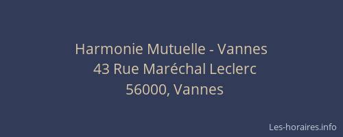 Harmonie Mutuelle - Vannes