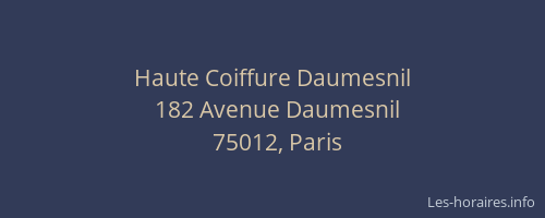 Haute Coiffure Daumesnil