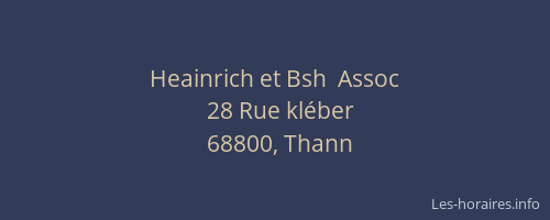 Heainrich et Bsh  Assoc