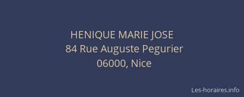 HENIQUE MARIE JOSE