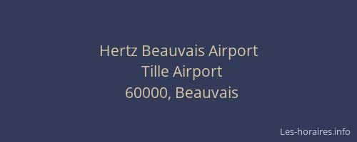 Hertz Beauvais Airport