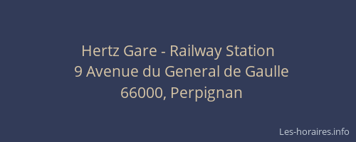 Hertz Gare - Railway Station